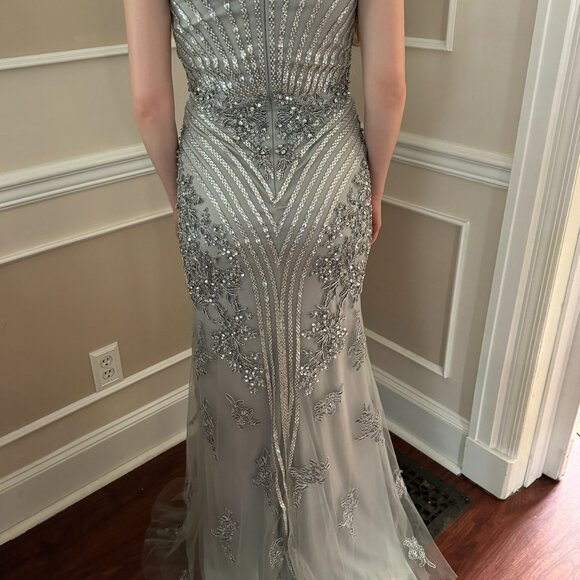 Silver Gown from the Colors Dress Collection at Seng Couture - Picture 8 of 16